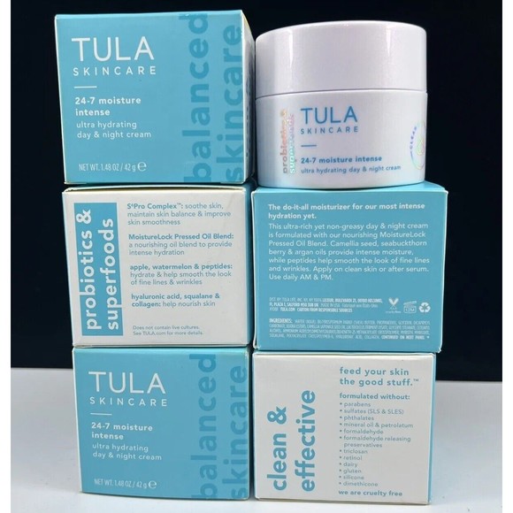 TULA Skin Care 24-7 Moisture Hydrating Day & Night Cream Moisturizer Free Travel